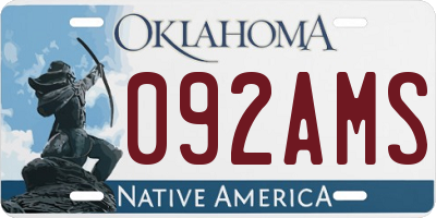 OK license plate 092AMS