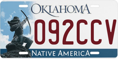 OK license plate 092CCV