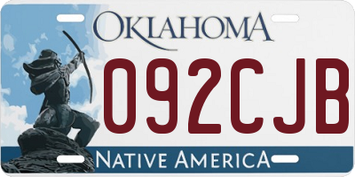 OK license plate 092CJB
