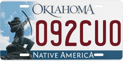 OK license plate 092CUO