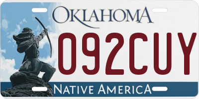 OK license plate 092CUY