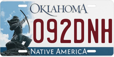 OK license plate 092DNH