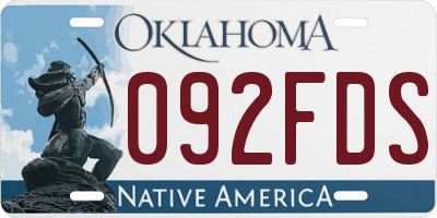 OK license plate 092FDS