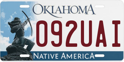 OK license plate 092UAI