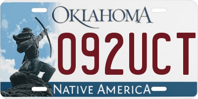 OK license plate 092UCT