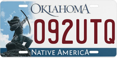 OK license plate 092UTQ