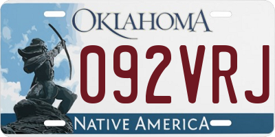 OK license plate 092VRJ