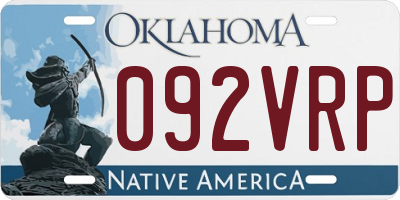 OK license plate 092VRP