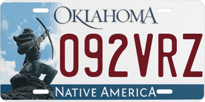 OK license plate 092VRZ