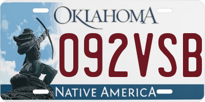 OK license plate 092VSB