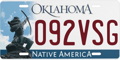 OK license plate 092VSG