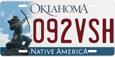 OK license plate 092VSH