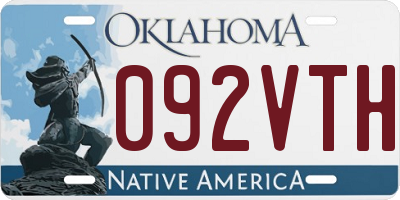 OK license plate 092VTH