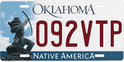 OK license plate 092VTP