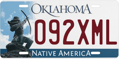 OK license plate 092XML