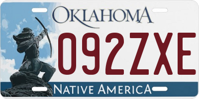 OK license plate 092ZXE