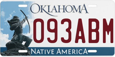 OK license plate 093ABM
