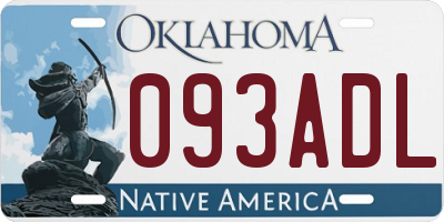 OK license plate 093ADL