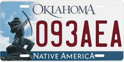 OK license plate 093AEA