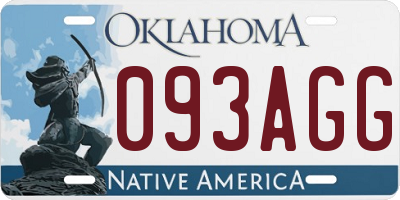 OK license plate 093AGG