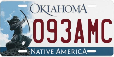 OK license plate 093AMC