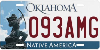 OK license plate 093AMG