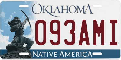 OK license plate 093AMI