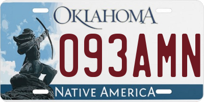 OK license plate 093AMN