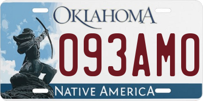 OK license plate 093AMO