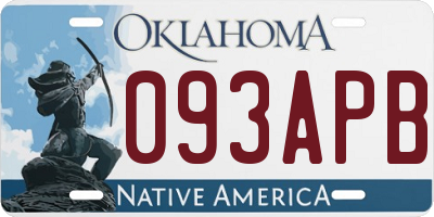 OK license plate 093APB