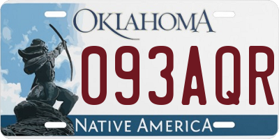 OK license plate 093AQR