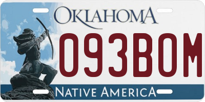 OK license plate 093BOM