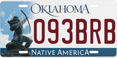 OK license plate 093BRB