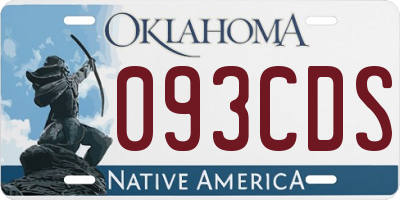 OK license plate 093CDS