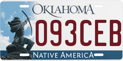 OK license plate 093CEB
