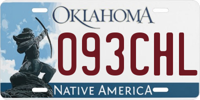 OK license plate 093CHL