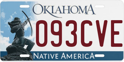 OK license plate 093CVE