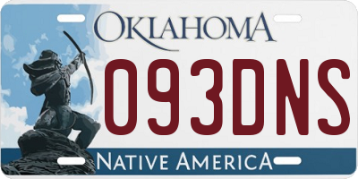 OK license plate 093DNS