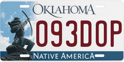 OK license plate 093DOP