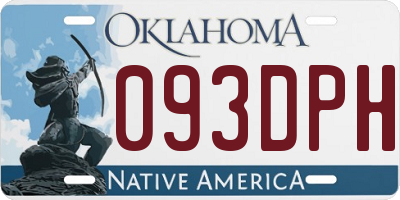 OK license plate 093DPH