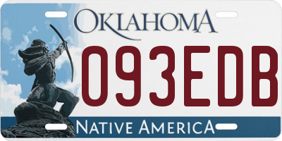 OK license plate 093EDB