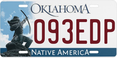 OK license plate 093EDP