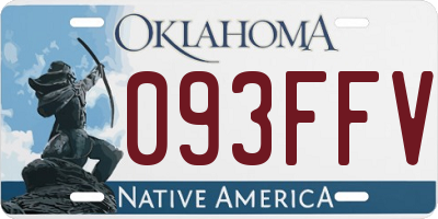 OK license plate 093FFV