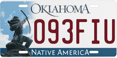 OK license plate 093FIU