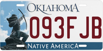OK license plate 093FJB