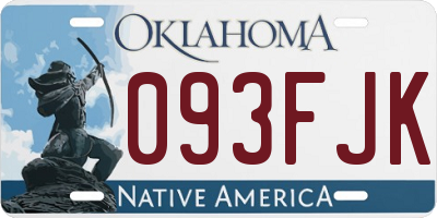 OK license plate 093FJK