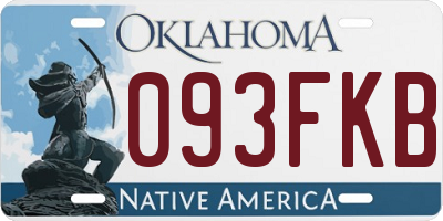 OK license plate 093FKB