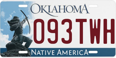 OK license plate 093TWH