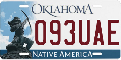 OK license plate 093UAE