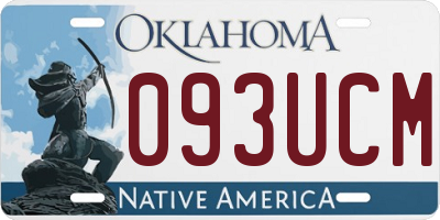 OK license plate 093UCM